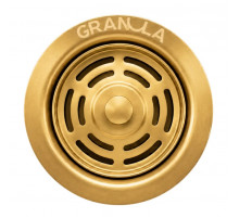 Выпуск кухонной мойки Granula для измельчителя, с толкателем, золото (FLST, gold)