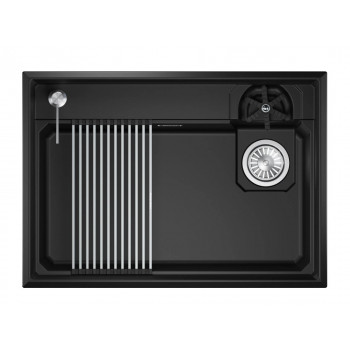 Мойка Granula Kitchen Space Rinzer 7308R шварц, 73х52 см, прямоугольная