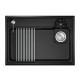 Мойка Granula Kitchen Space Rinzer 7308R шварц, 73х52 см, прямоугольная