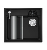 Мойка Granula Kitchen Space Rinzer 5807R черный, 58х52 см, прямоугольная