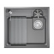 Мойка Granula Kitchen Space Rinzer 5807R алюминиум, 58х52 см, прямоугольная