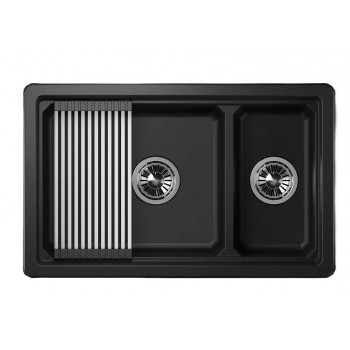 Мойка Granula Kitchen Space 7304U шварц, 73х45,5 см, прямоугольная