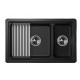 Мойка Granula Kitchen Space 7304U шварц, 73х45,5 см, прямоугольная