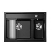 Мойка Granula Kitchen Space 7302 шварц, 73х51 см, прямоугольная