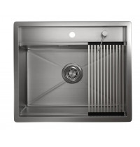 Мойка Granula Kitchen Space 6051 сталь сатин, 60х51 см, прямоугольная