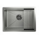 Мойка Granula Kitchen Space 6045U сталь матовая, 60х44,5 см, прямоугольная