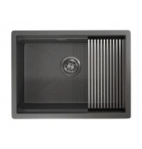 Мойка Granula Kitchen Space 6045U графит матовый, 60х44,5 см, прямоугольная