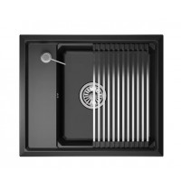 Мойка Granula Kitchen Space 6004 шварц, 60х51 см, прямоугольная