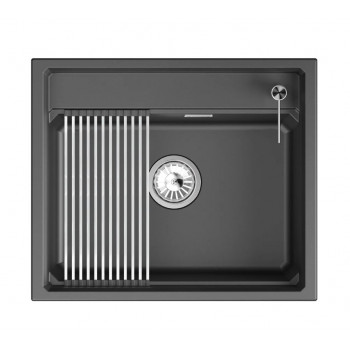 Мойка Granula Kitchen Space 6003i шварц, 60х51 см, прямоугольная
