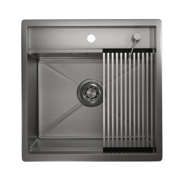 Мойка Granula Kitchen Space 5051 сталь сатин, 50х51 см, квадратная