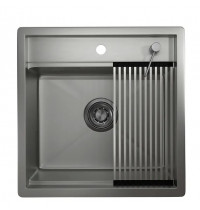 Мойка Granula Kitchen Space 5051 сталь матовая, 50х51 см, квадратная