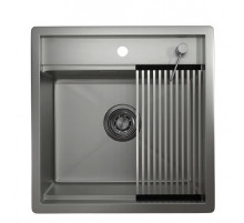 Мойка Granula Kitchen Space 5051 сталь матовая, 50х51 см, квадратная
