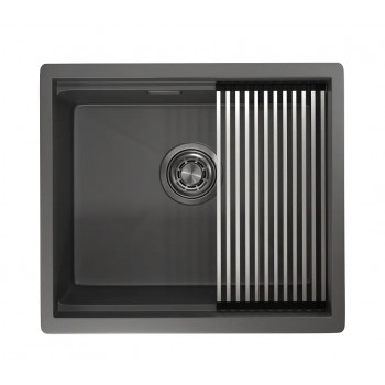 Мойка Granula Kitchen Space 5045U графит матовый, 50х44,5 см, прямоугольная