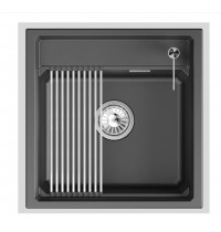 Мойка Granula Kitchen Space 5002i шварц, 50х51 см, квадратная