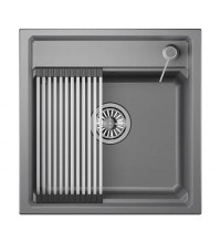 Мойка Granula Kitchen Space 5002 алюминиум, 50х51 см, квадратная