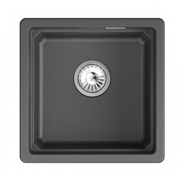Мойка Granula Kitchen Space 4501iU черный, 45х45 см, квадратная