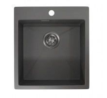 Мойка Granula 4600 графит матовый, 46х51 см, квадратная