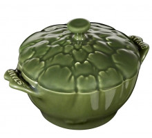 Кокот керамический STAUB, форма "Артишок", темно-зеленый, 12.5 см