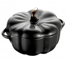 Кокот керамический STAUB, форма "Тыква", черный, 15 см