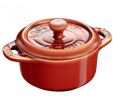 Мини-кокот керамический STAUB, круглый, 10 см, античный медный