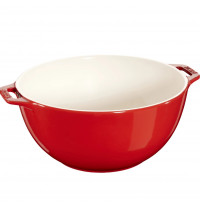 Миска большая керамическая STAUB, сервировочная, 25 см, вишневая