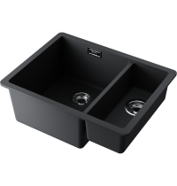 Мойка Omoikiri Kata 55-2-U-BL Artgranit/черный
