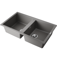 Мойка Omoikiri Kitagawa 86-2-GR Artceramic/leningrad grey